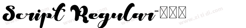 Script Regular字体转换